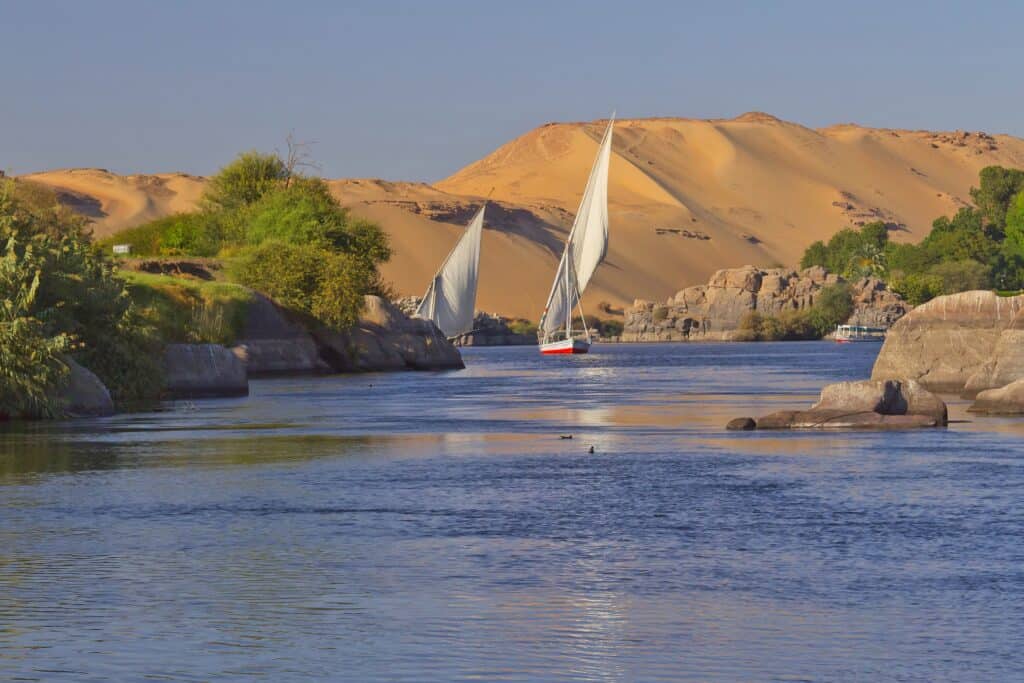 Sailing on the Nile near Elephant Island, Aswan