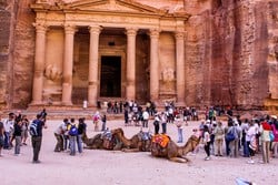 the city of Petra was first established in 312 BC; making it one of the oldest metropolises in the world