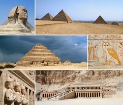 The Great Pyramids of Giza, the Great sphinx, Queen Hatshepsut Temple and Sakaraa Monuments