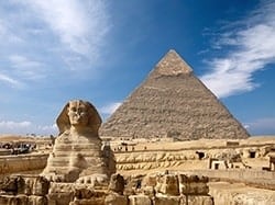 No one can deny that the Sphinx has been a unique symbol of the Ancient Egyptian civilization from its ancient times to the present. It has inspired the imaginations of thousands of artists, poets, adventurers, scholars, and travelers from all over the world. For centuries, the Sphinx has inspired endless speculation about its age, its meaning and the secrets that it might hold.The Great Sphinx of Giza was constructed in the 4th Dynasty (2575 – 2467 B.C by the Pharaoh Khafre. it is carved out of a single ridge of limestone 240 feet long and 66 feet high.