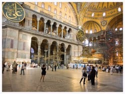 Hagia Sophia is a former Greek Orthodox Christian patriarchal basilica, later an imperial mosque, and now a museum in Istanbul, Turkey.