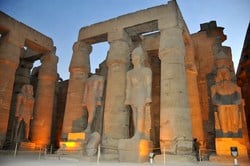 Luxor Temple located in the East Bank of Luxor. It was built by King Ramses II, the Great Builder of Egypt. Luxor temple was built for God Amun Ra and his wife Goddess Mut.