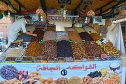 Local fruit market in Morocco