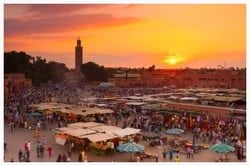 Local Moroccan Souk in Marrakech.
