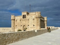 Qait Bay Fortress was built on the island of Pharos, where once stood Alexandria’s ancient lighthouse one of the seven wonders of the ancient world
