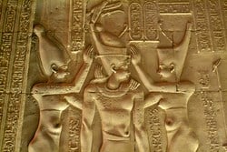 Temple of God Horus, Upper Egypt, Edfu temple dedicated to the god Horus, the falcon headed god