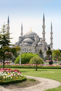 The Sultan Ahmed Mosque or Sultan Ahmet Mosque is a historic mosque in Istanbul, Turkey. The mosque is popularly known as the Blue Mosque for the blue tiles adorning the walls of its interior