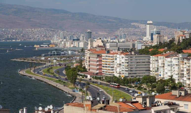 Izmir City at the Aegean Coast of Turkey