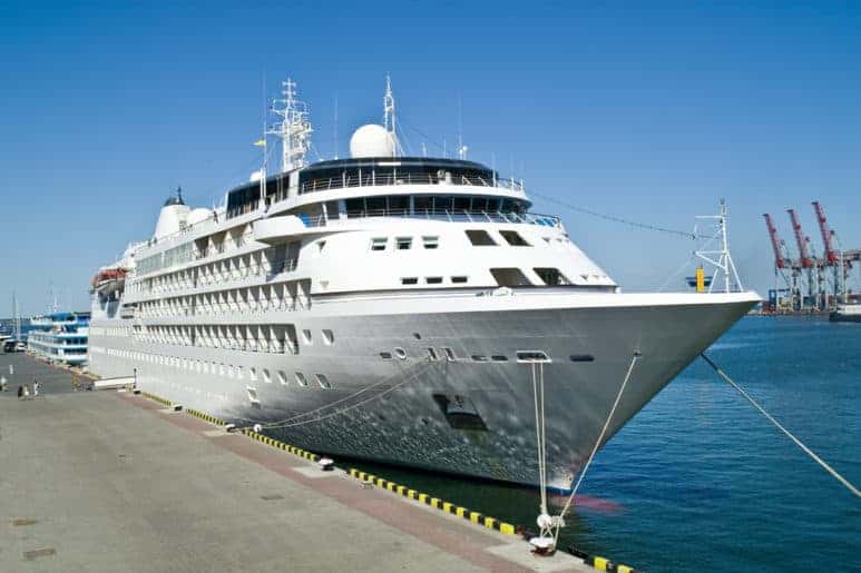 Cruise ship waiting in Alexandria, Egypt