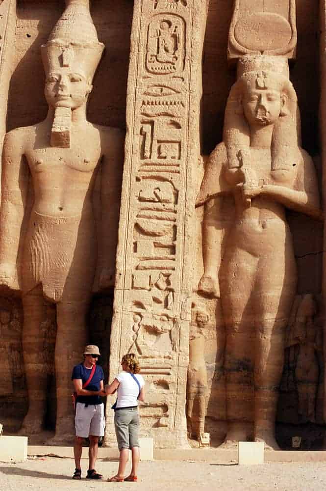 The statue of Ramses II at the Great Temple of Abu Simbel