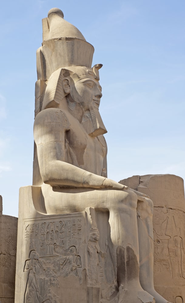 Nefertari and Ramesses II in Luxor Temple