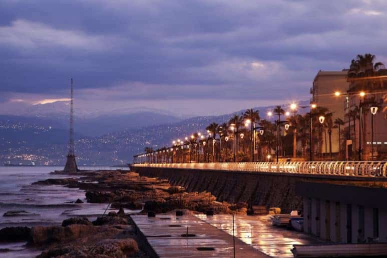 Architecture of downtown Beirut seen during sunrise