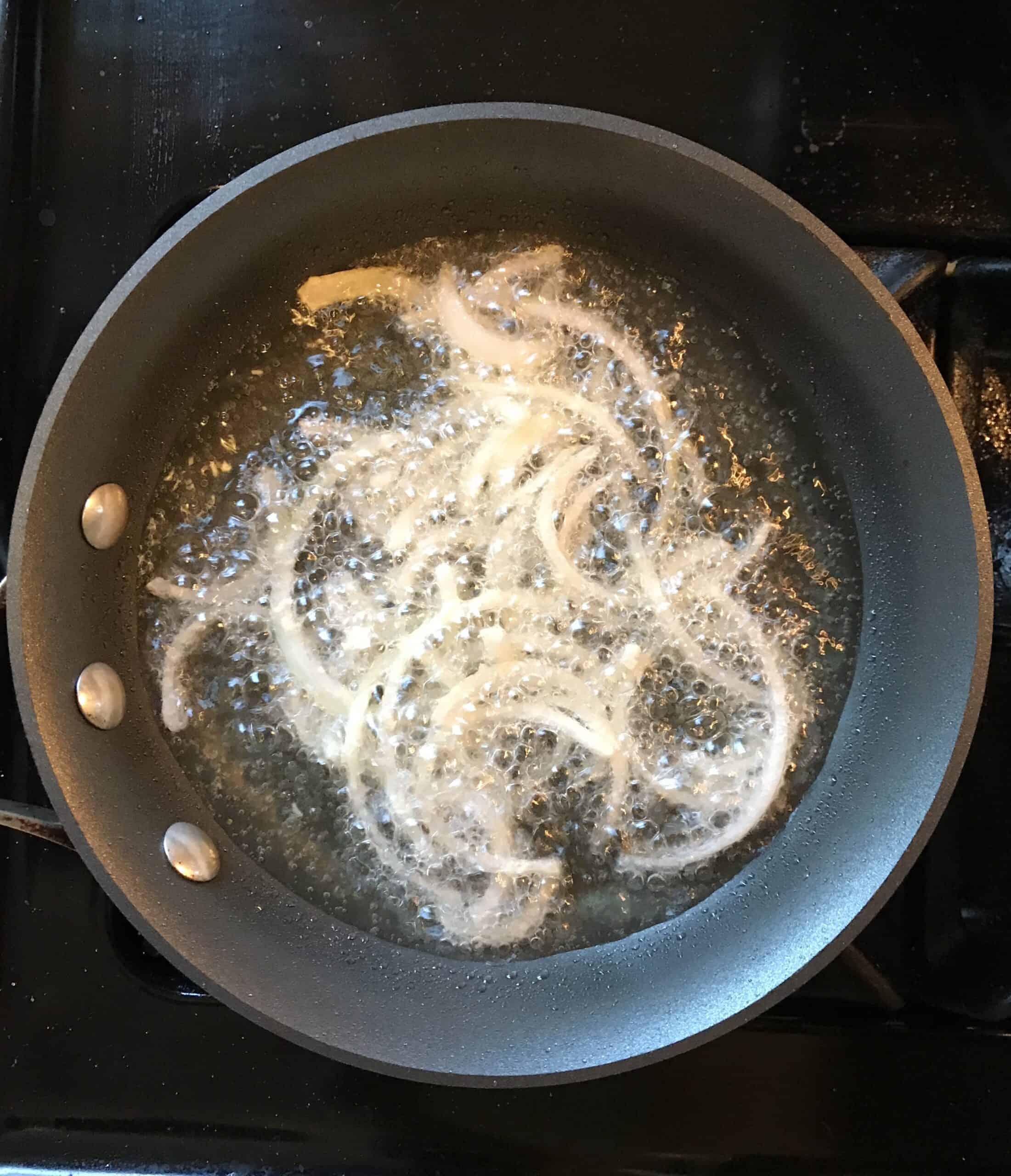 Taste of Egypt: Frying onions for koshary