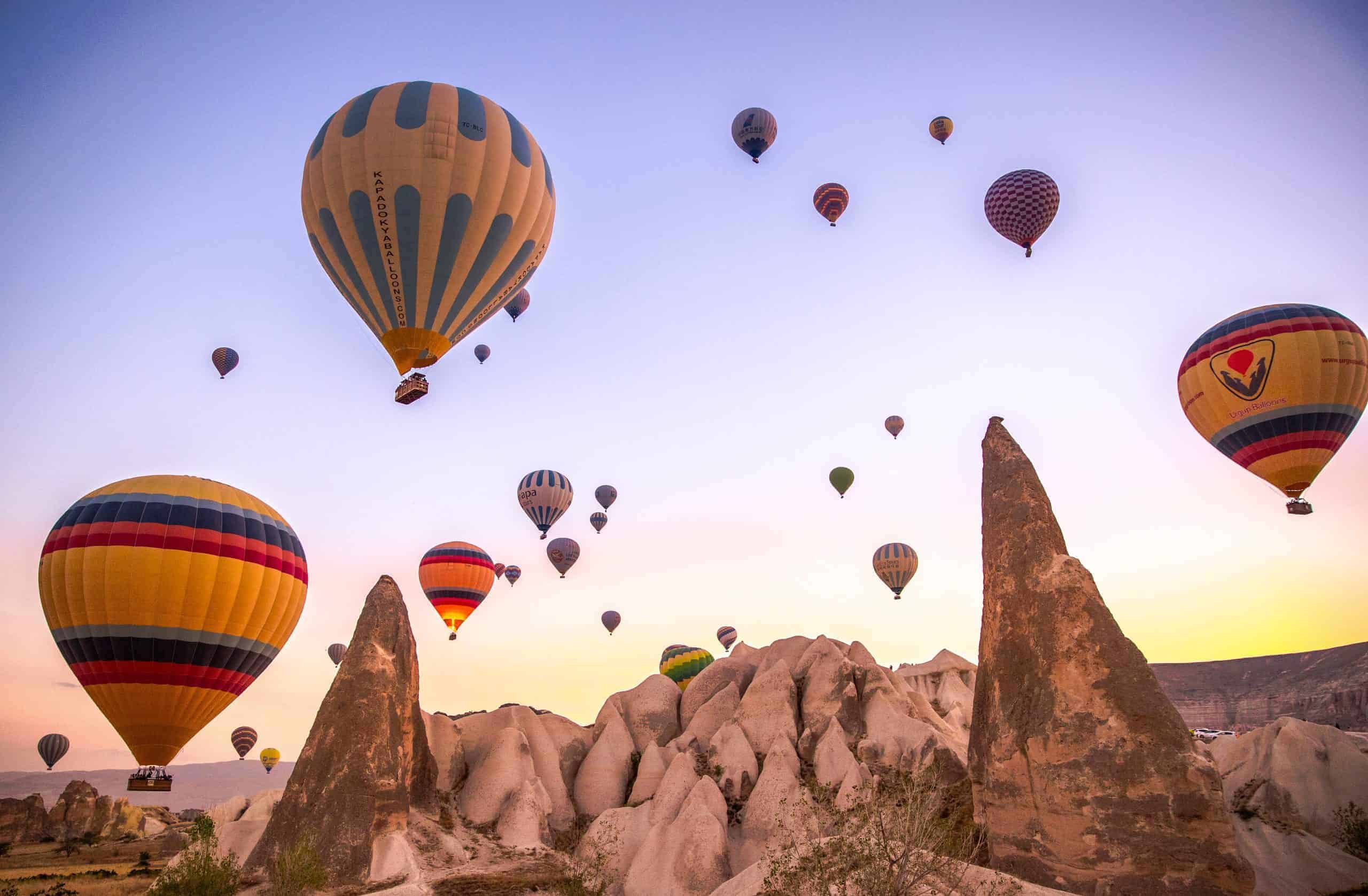 Hot air balloons in Cappadocia, Turkey