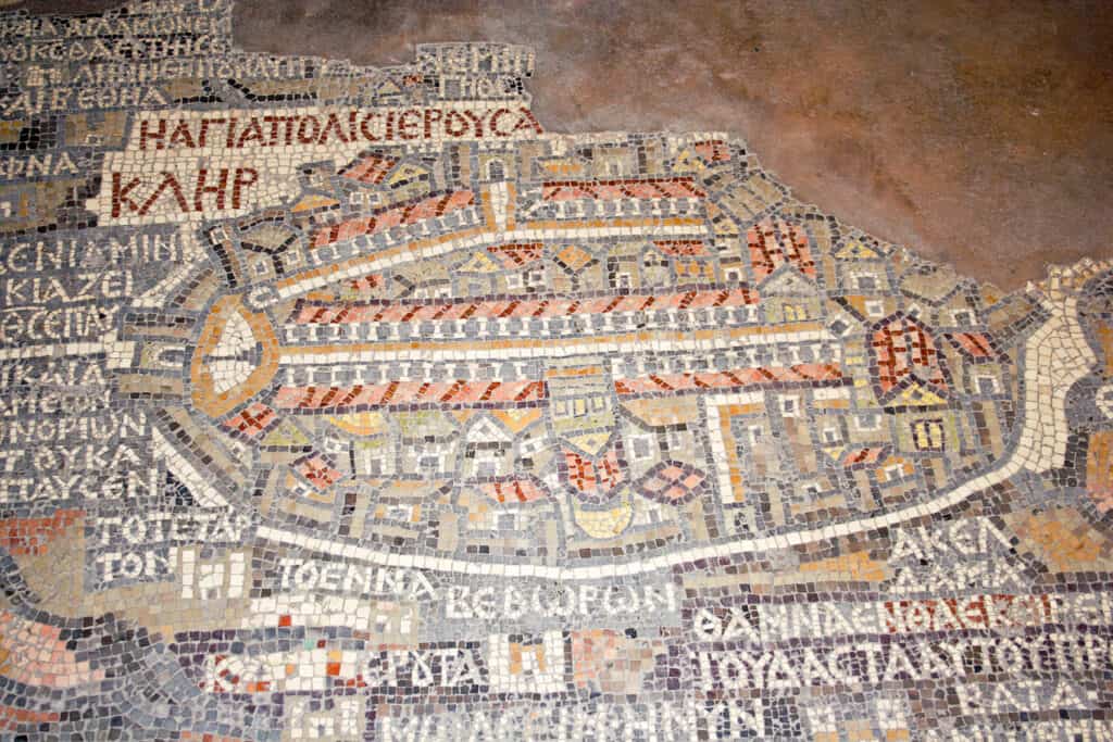 A 6th-century mosaic map of Jerusalem in the Madaba Map