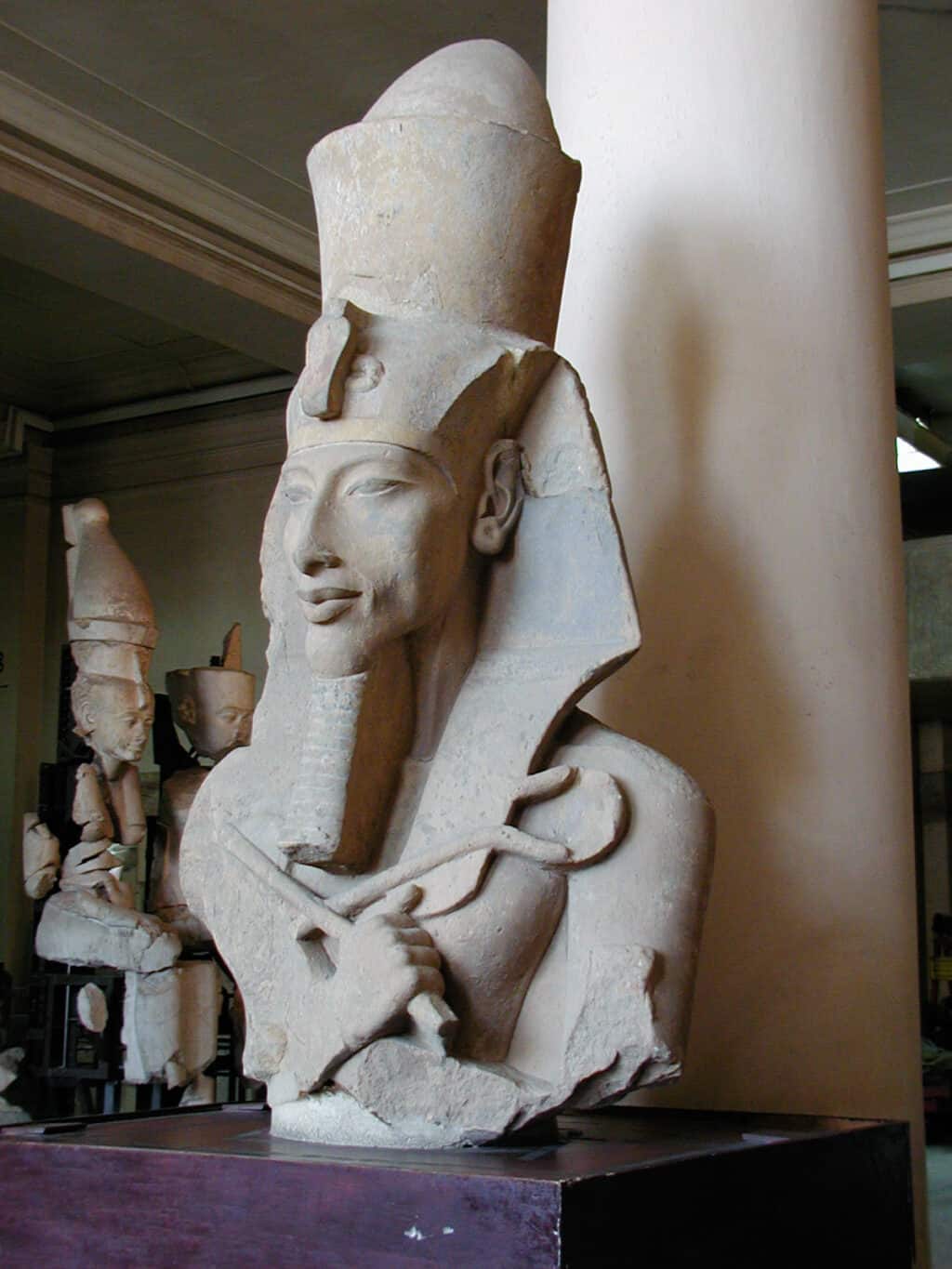 Statue of Akhenaten in the early Amarna style