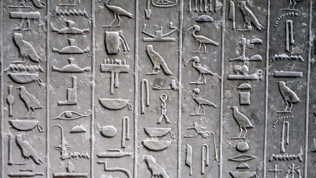 Hieroglyph, Saqqara, Egyp