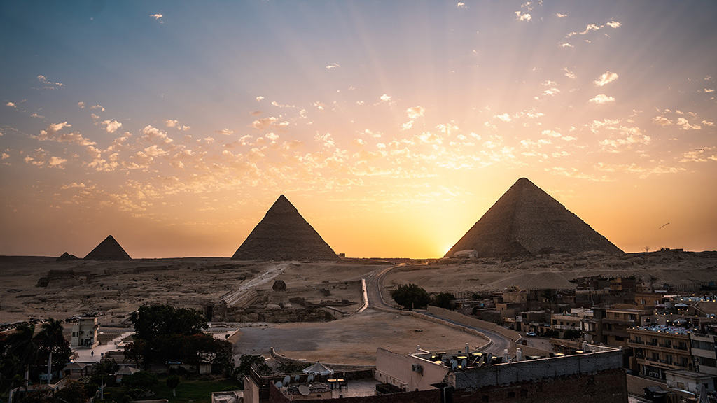 The pyramids at Giza