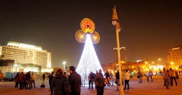 The Moulid Christmas tree in Tahrir Square, Cairo